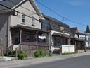 A row of houses on the east side of the town of Cornwall, on June 9, 2021 in Cornwall, Ont.